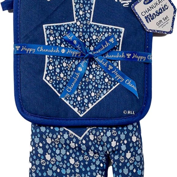 Lite Chanukah Mosaic Two Piece Chanukah Hostess Set, Comes with Pot Holder and O - Picture 4 of 4